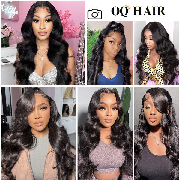 Unprocessed Soft and Healthy Hair Body Wave Lace Front Wig Skin Melt HD Lace Wigs Brazilian Human Virgin Hair Natural Black