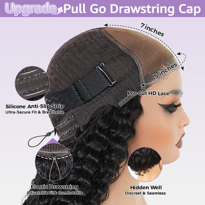 OQHAIR Wear Go Bob Wig 100% Glueless Pre-cut 7x5 HD Lace Wigs Preplucked With Natural Hairline Human Hair Wigs