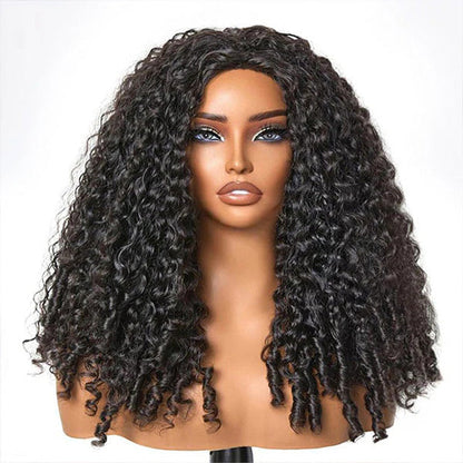 3 In 1 Half Wig | Burmese Curly Glueless Wear Go Half Wig With Elastic Drawstring Seamless Flip Over Wig