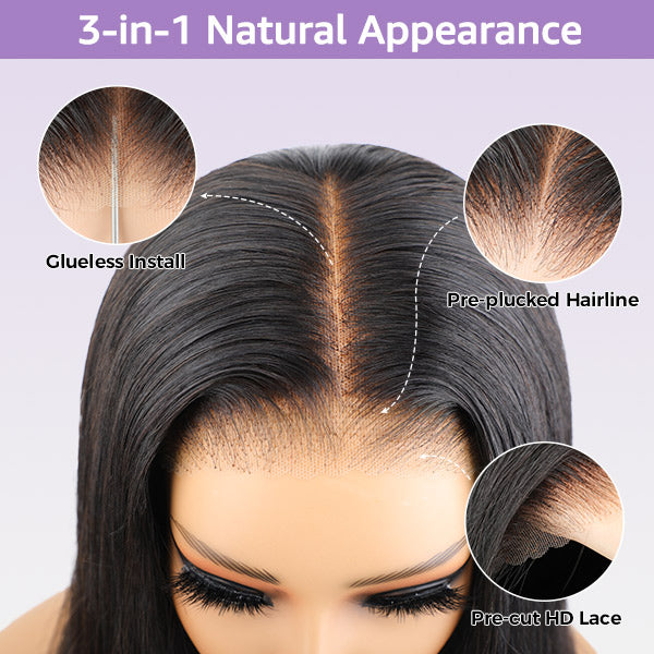 OQHAIR Wear Go Bob Wig 100% Glueless Pre-cut 7x5 HD Lace Wigs Preplucked With Natural Hairline Human Hair Wigs