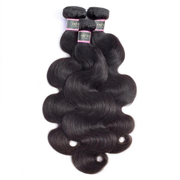 Body Wave Virgin Human Hair 3 Bundles With 4x4 Lace Closure