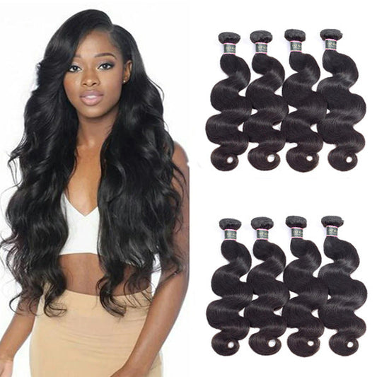 4 Bundles Body Wave Human Virgin Hair Natural Black