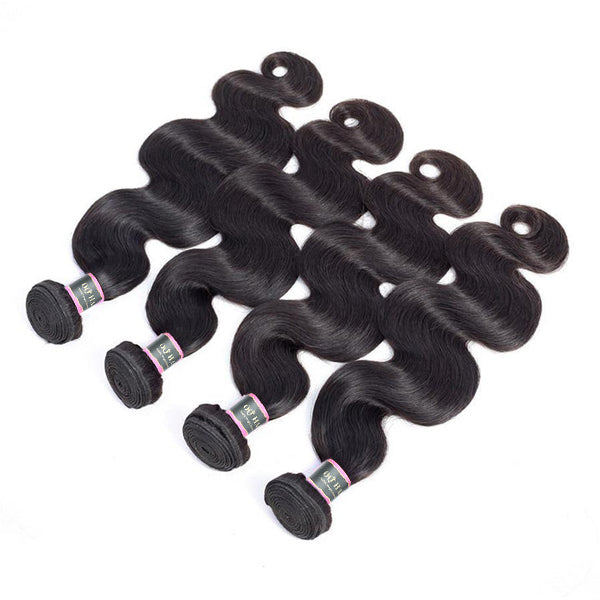 4 Bundles Body Wave Human Virgin Hair Natural Black