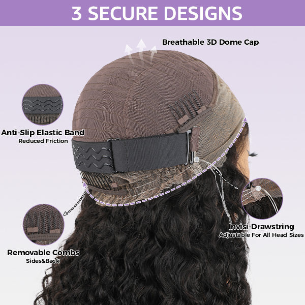 OQ HAIR Afro Curly Hair Invisi-Drawstring 360 Lace Glueless Wig Beginner Friendly