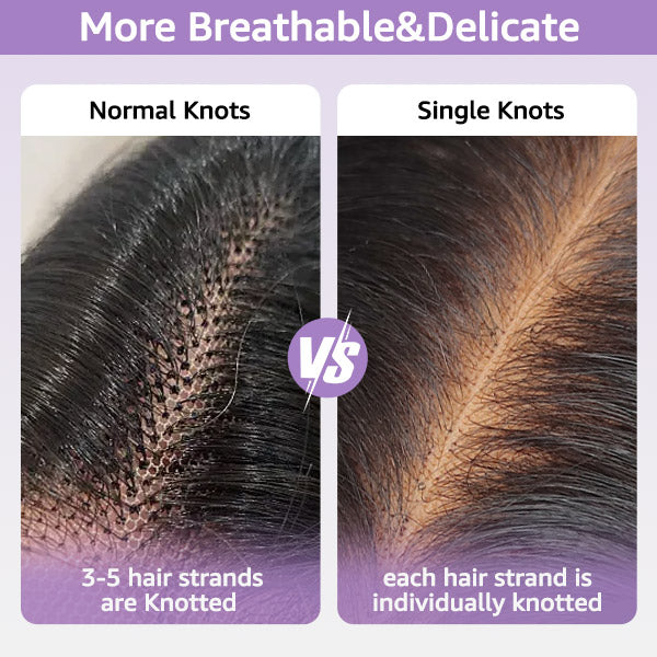 OQHAIR 100% Glueless Wear Go Wig Pre-cut Lace Undetectable 7x5 HD Lace Wigs Preplucked with Natural Hairline Bleached Knots Human Hair Wigs