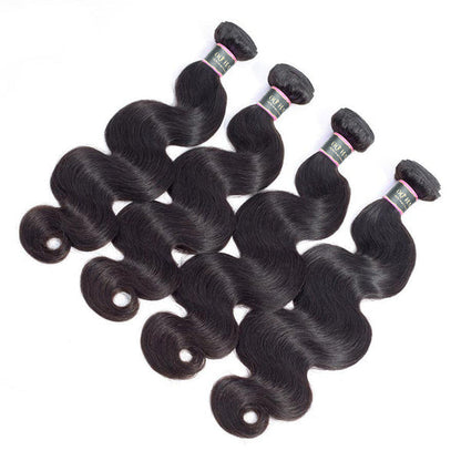 4 Bundles Body Wave Human Virgin Hair Natural Black