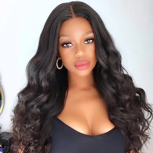 OQHAIR Body Wave Hair Wear & Go Glueless Wigs 7x5 Pre Cut HD Lace Closure Wigs With Pre Plucked Nautral Hairline