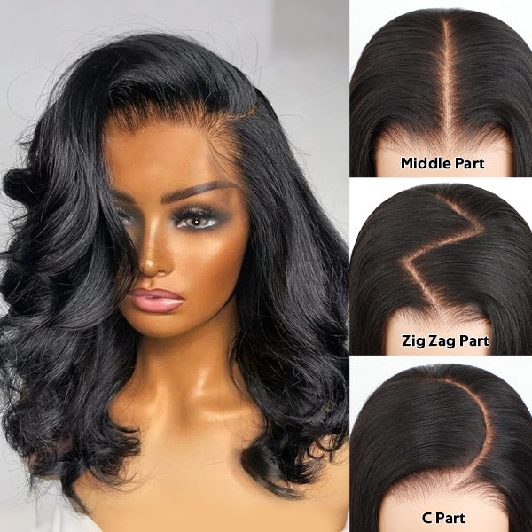 OQ HAIR Side Part Pre Style MCap 9x6 HD Lace Body Wave Curls Wig Pre-Everything Lace Frontal Wig Put On and Go Glueless Wig