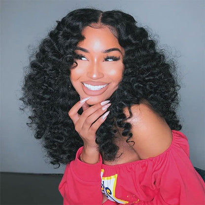 OQHAIR Wand Curl Wear Go Glueless Wig 7x5 HD Lace Pre Cut Lace 100% Glueless Wig Preplucked with Natural Hairline