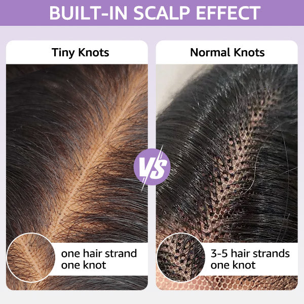 OQ HAIR M-Cap Layered Cut Bleached Mini Knots 9x6 Lace Body Wave Wear Go Glueless Wig With Curtain Bangs