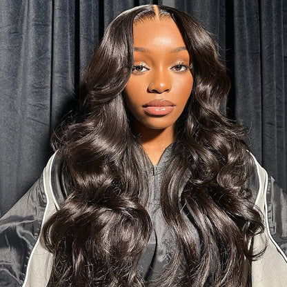 OQ HAIR M-Cap Layered Cut Bleached Mini Knots 9x6 Lace Body Wave Wear Go Glueless Wig With Curtain Bangs