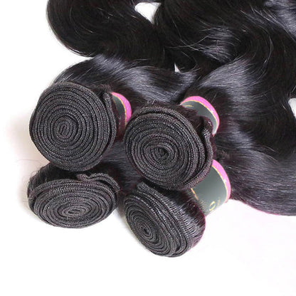 4 Bundles Body Wave Human Virgin Hair Natural Black