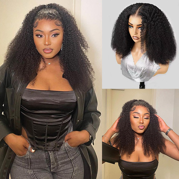 OQ HAIR Afro Curly Hair Invisi-Drawstring 360 Lace Glueless Wig Beginner Friendly
