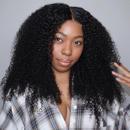 OQ HAIR Afro Curly Hair Invisi-Drawstring 360 Lace Glueless Wig Beginner Friendly