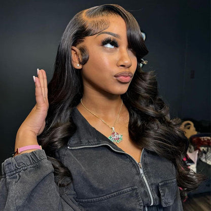 OQ HAIR Body Wave Invisi Drawstring 360 Glueless Wig Flexible Fit Bleached Knots Wig Pre-Cut Lace