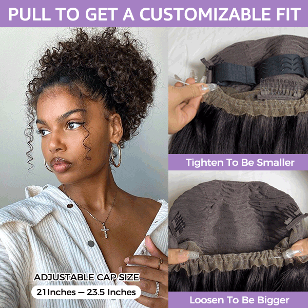 OQ HAIR Afro Curly Hair Invisi-Drawstring 360 Lace Glueless Wig Beginner Friendly