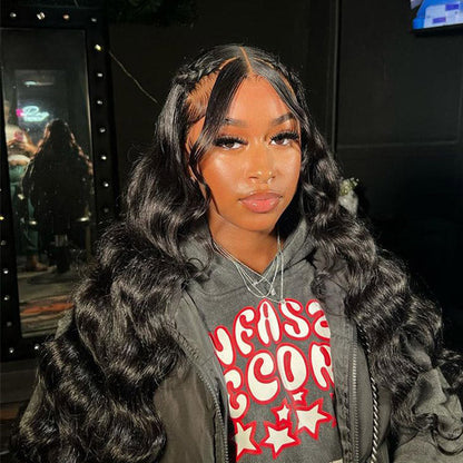 OQ HAIR Ocean Wave 360 Glueless Wig Bleached Knots With Invisi-Drawstring Adjustable Size