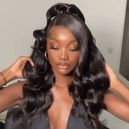 OQ HAIR Ocean Wave 360 Glueless Wig Bleached Knots With Invisi-Drawstring Adjustable Size