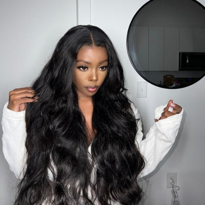 OQHAIR Body Wave Hair Wear & Go Glueless Wigs 7x5 Pre Cut HD Lace Closure Wigs With Pre Plucked Nautral Hairline